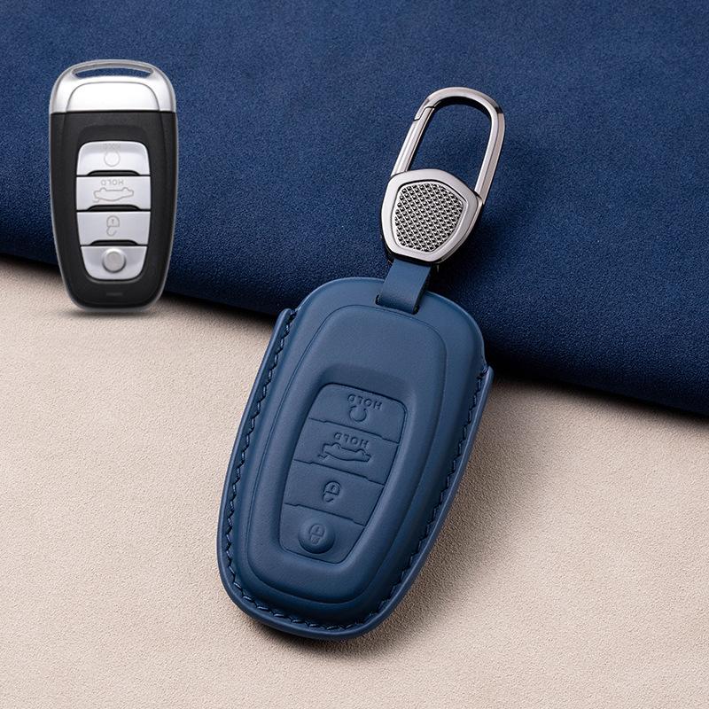 Luxury  Leather Car Key Cover for FAW Hongqi HS5 H5 H9 HS7 H7 L5 HS3 L9 HS9 Shell Case Workmanship Like Silk