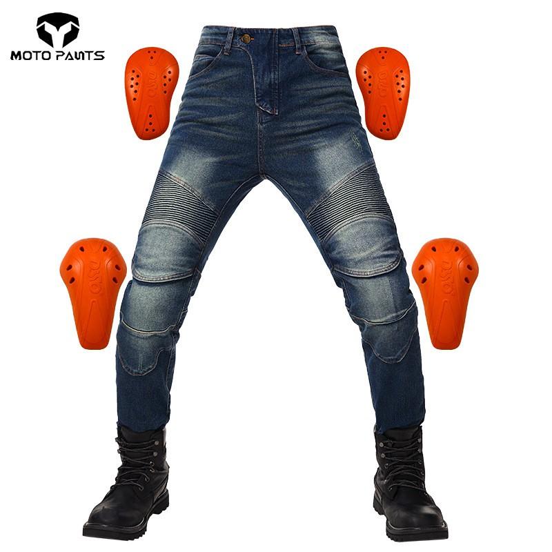 Motorcycle Riding Jeans With CE Level 2 Armor Protection Lightweight Stretchable Safety Pants Spring All-Season Use Small