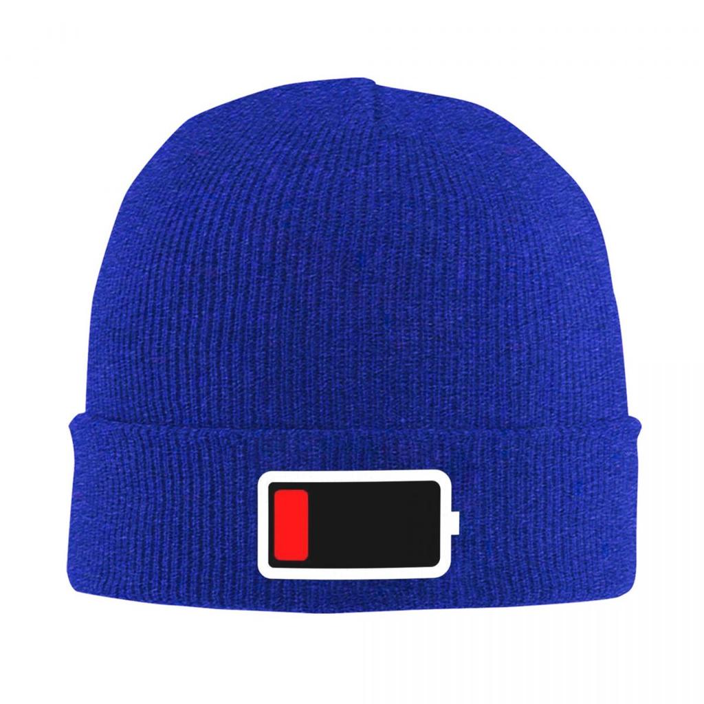 1 Batterie Pile Vide Chapeau en Laine Chaude Bonnet d'Hiver Bonnet à Pompon Casquettes Hip Hop pour Unisexe