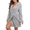 Verdikt Dubbelzijdig Schildpadpatroon Huispak Badjas Dames Herfst Winter Slaapkleding Comfortabele Lange Mouwen Slaapbadjas