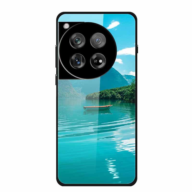 Personalized Seven-Colored Tempered Glass Phone Case for OnePlus 12 - Unisex