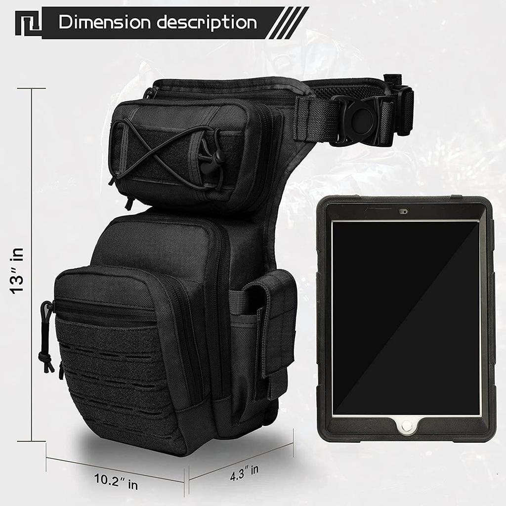 Cross-border Multifunction Tactical Leg Bag - Nylon Laser Cut - For Outdoor Cycling & Motorcycle