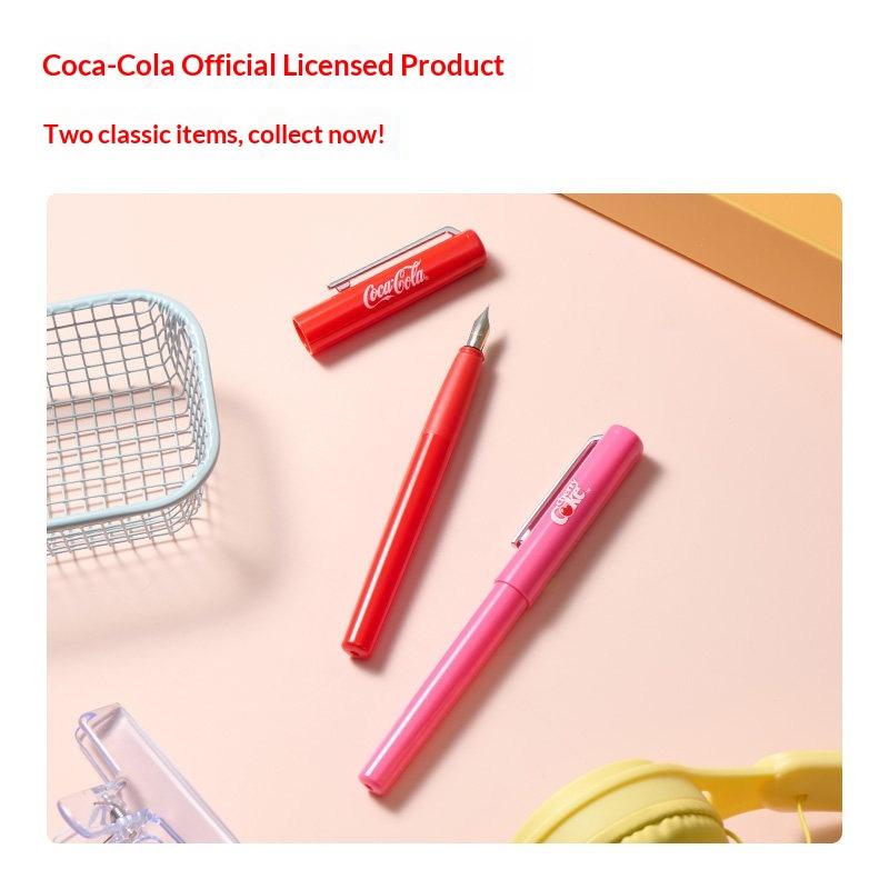 KACO×Coca-Cola MELLOW Fountain Pen,Aesthetic EF Nib Smooth Writing&Ergonomic Grip Alloy Clip For Homework,Calligraphy,Daily Use