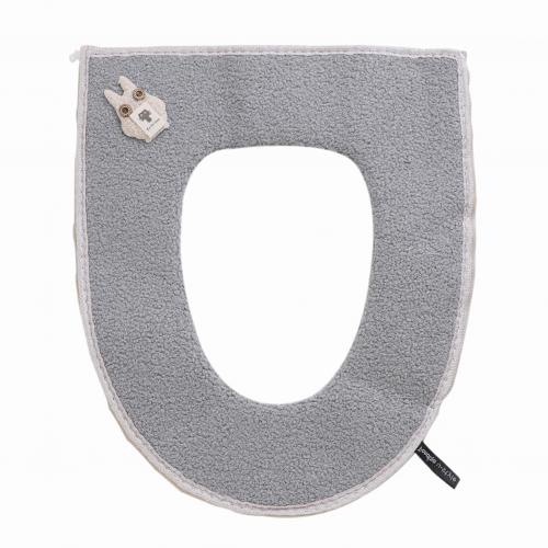 

Подушка для сиденья унитаза Милый плюшевый бархатный чехол для сиденья унитаза на молнии Чехол для сиденья унитаза Стиральная машина Защитный чехол для унитаза Унитаз gray