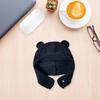 Bear Ear Knitted Hat Winter Cold Cap Windproof Warm Hat Lovely Birthday Gift Animal Earflap Hat for Outdoor Hiking Women Girls