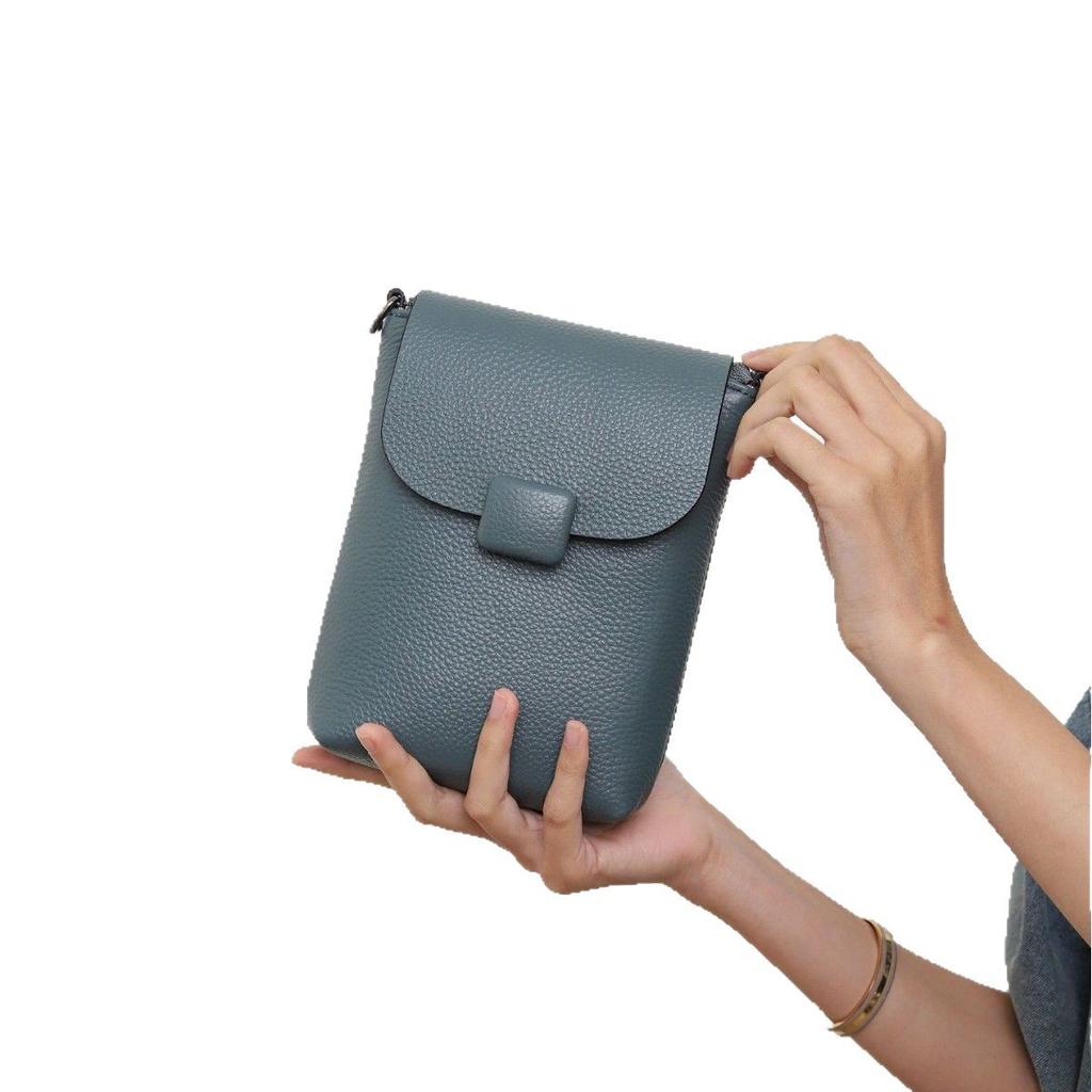 Cowhide Shoulder Women's Bag Women's Messenger Leather Bag Practical Versatile Bag Leather Mobile Phone Change Bag