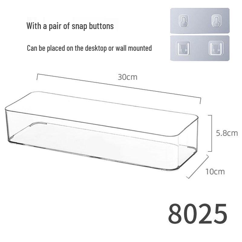 Wall-Mounted Transparent Storage Box for Phone, Remote, Toothbrush, and Comb