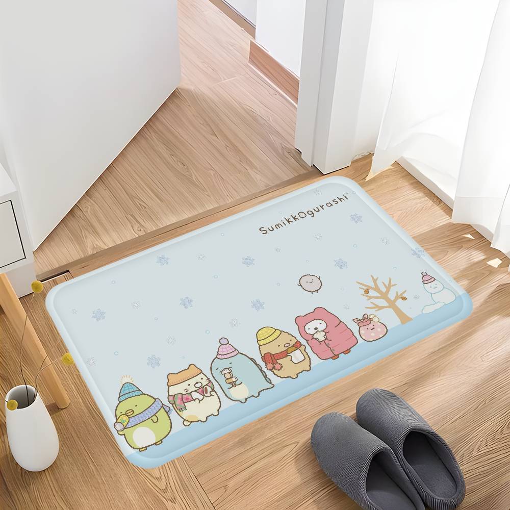 Cute Sumikko Gurashi Bathroom Mat Anti-slip Absorb Water Long Strip Cushion Bedroon Mat Welcome Doormat