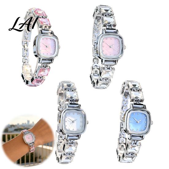 Rhinestone Band Ladies Watch Square Dial Women Bracelet Watch Luxury Strap Analog Daily Casual Wear Wrist Fashion Accessories