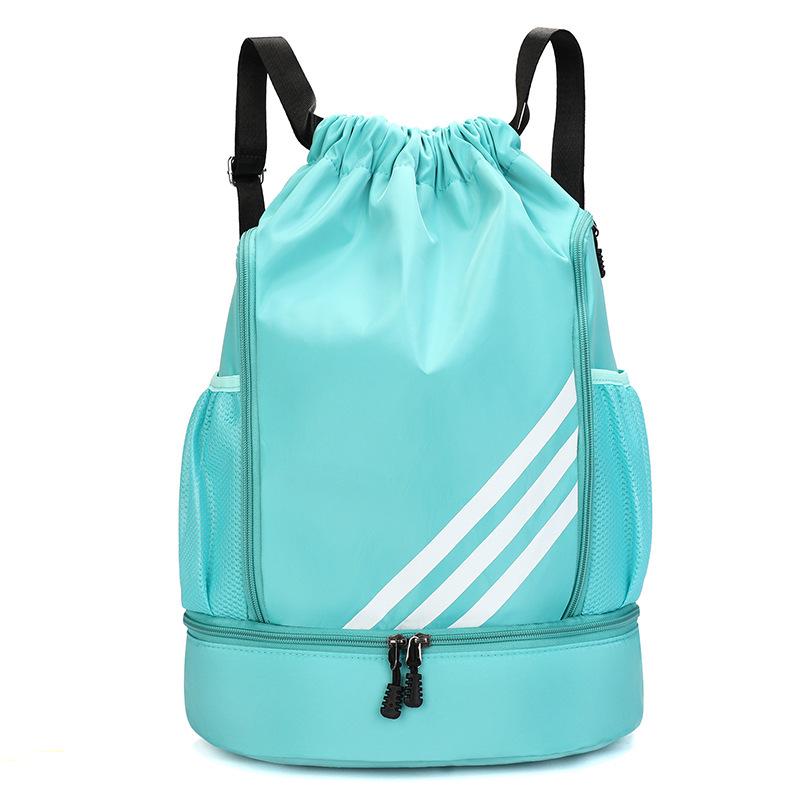 Large Capacity Drawstring Sports Backpack with Dry-Wet Separation for Basketball, Running, Mountaineering, and Swimming