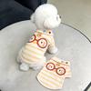 Dog Clothes Spring and Autumn Bigbear Teddy Puppet Small Dog Cat Pet Anti-Hair Loss Striped Vest Bicycle