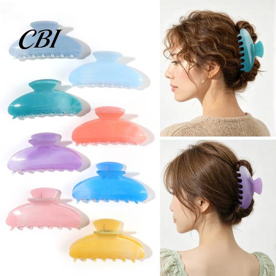 Scratch-resistant Hair Clip Back Head Claw, Macaron Color Shower Clip, Smooth Surface Large Damage-free Anti-Slip Teeth Accessory for Buns Commuting