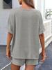 Hot Selling 2026 Summer Casual Set: Super Large Short Sleeve T-shirt & Drawstring Shorts Sportswear