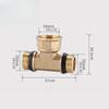 Messing-Verbinder BSP 1/2"3/4"1" Innengewinde Außengewinde Gleich 3-Wege-T-Stück Gerader Winkel-Typ-Adapter Kostenloses Rohmaterial-Band