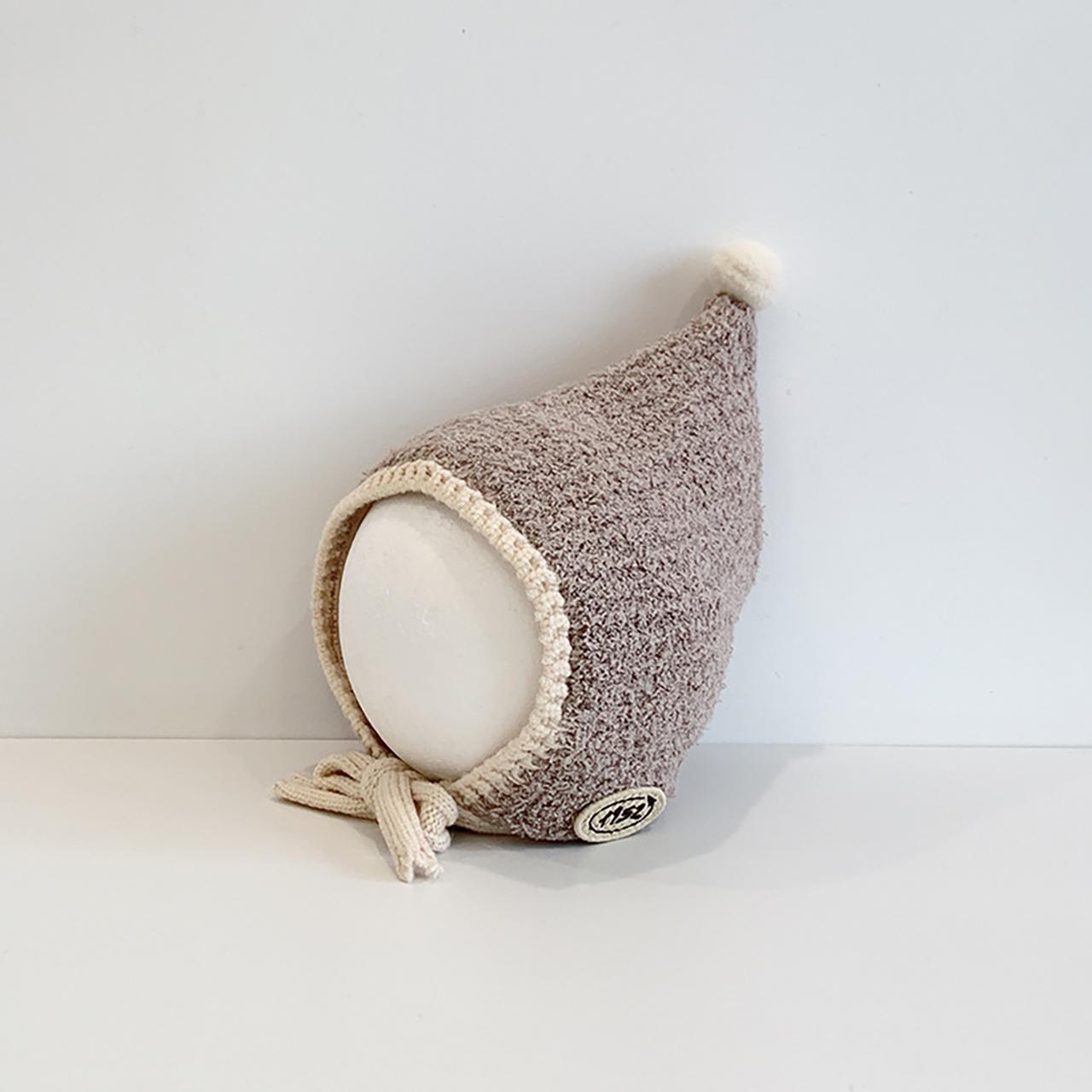 

Cute Plush Knitted Baby Earmuff Beanie Infant Boy Girl Winter Warm Hat Solid Color Small Ball Toddler Kids Ear Protection Cap серый