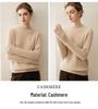 Women's Pure Cashmere Cable Knit Sweater - Autumn/Winter 2026, Half-High Neck, Loose, Slimming, Gentle Style.
