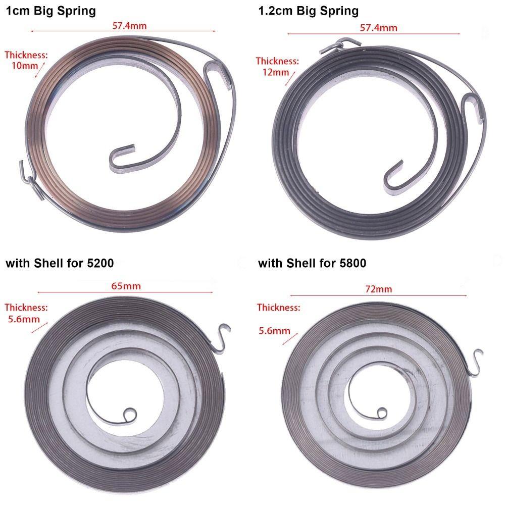1 Stück Neue Starterfeder Kette Kettensäge Feder Starter Zugplatte Feder Leicht zu Steigen Eisenscheibe Teile für 5200/5800