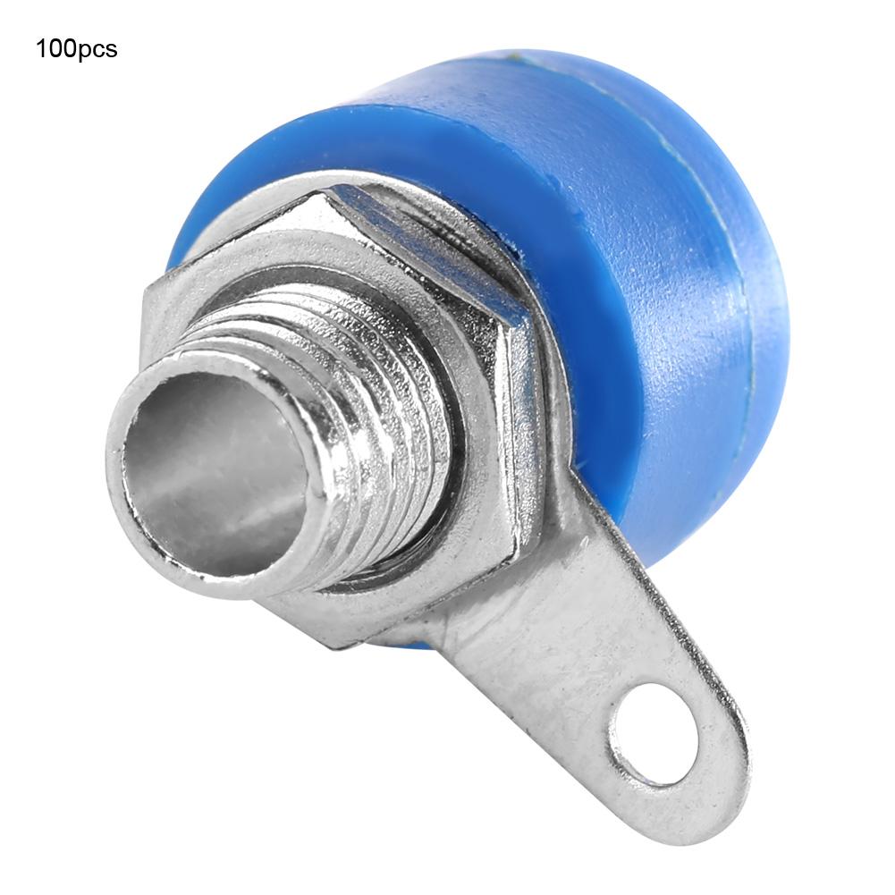 100pcs 4mm Full Seal Insulated Safety Protection Speaker Banana Plugs Audio Connector