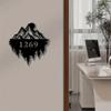 Metall Berg Wandkunst, Benutzerdefiniertes Hausnummernschild, Innen Außen Dekor, Personalisiertes Geschenk