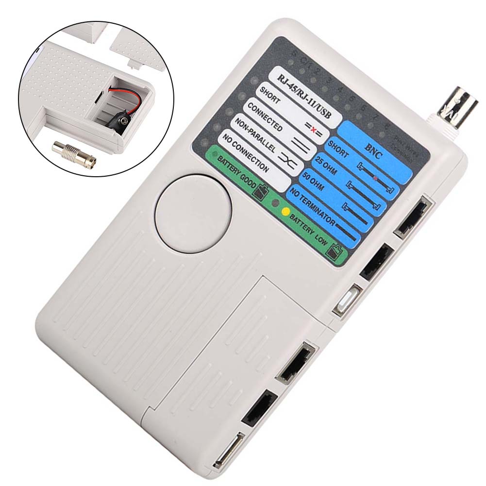 ETCS-RJ11 Multi Function 4In1 Network Cable Tester LAN Cable Wire Tester For Test Measurement Tool Accessory