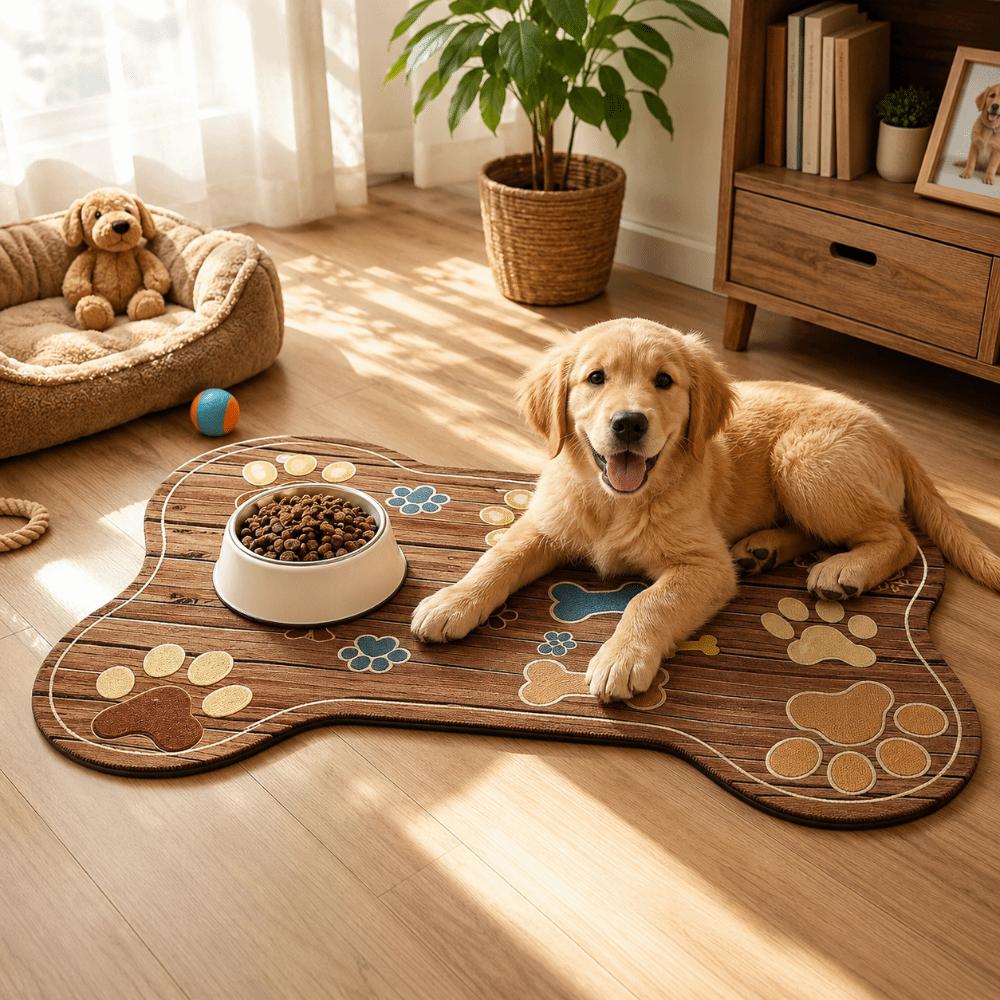 Quick-Dry Non-Slip Floor Mat Easy Clean Feeding Mat Eco-Friendly Pet Placemat Indoor