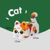Three-Color Cat Tissue Box DIY Napkins Drawer Storage Gifts Animal Building Blocks