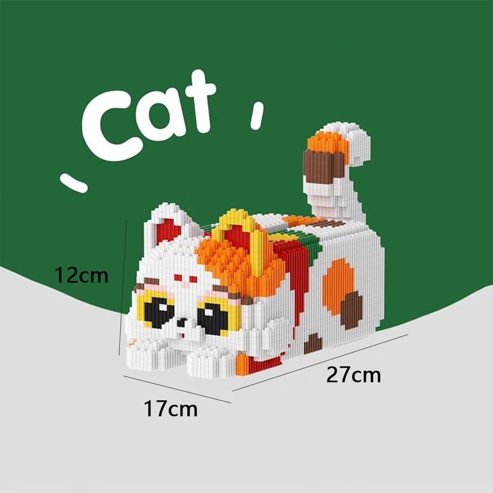 Three-Color Cat Tissue Box DIY Napkins Drawer Storage Gifts Animal Building Blocks
