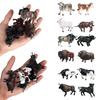 Cattle Decorative Figures Realistic Farm Animal Figurines Small Animals Educational Toys for Kids Home Decor