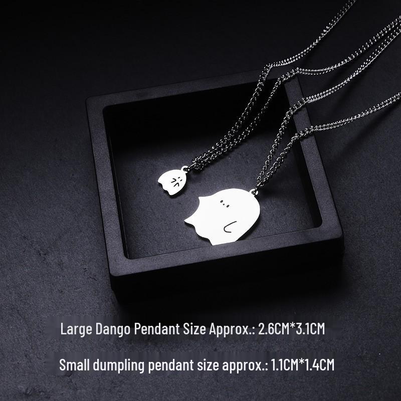 Qianji Love Key Engraved Couple Necklace Set: Creative Fashion Accessory for Partners and Students