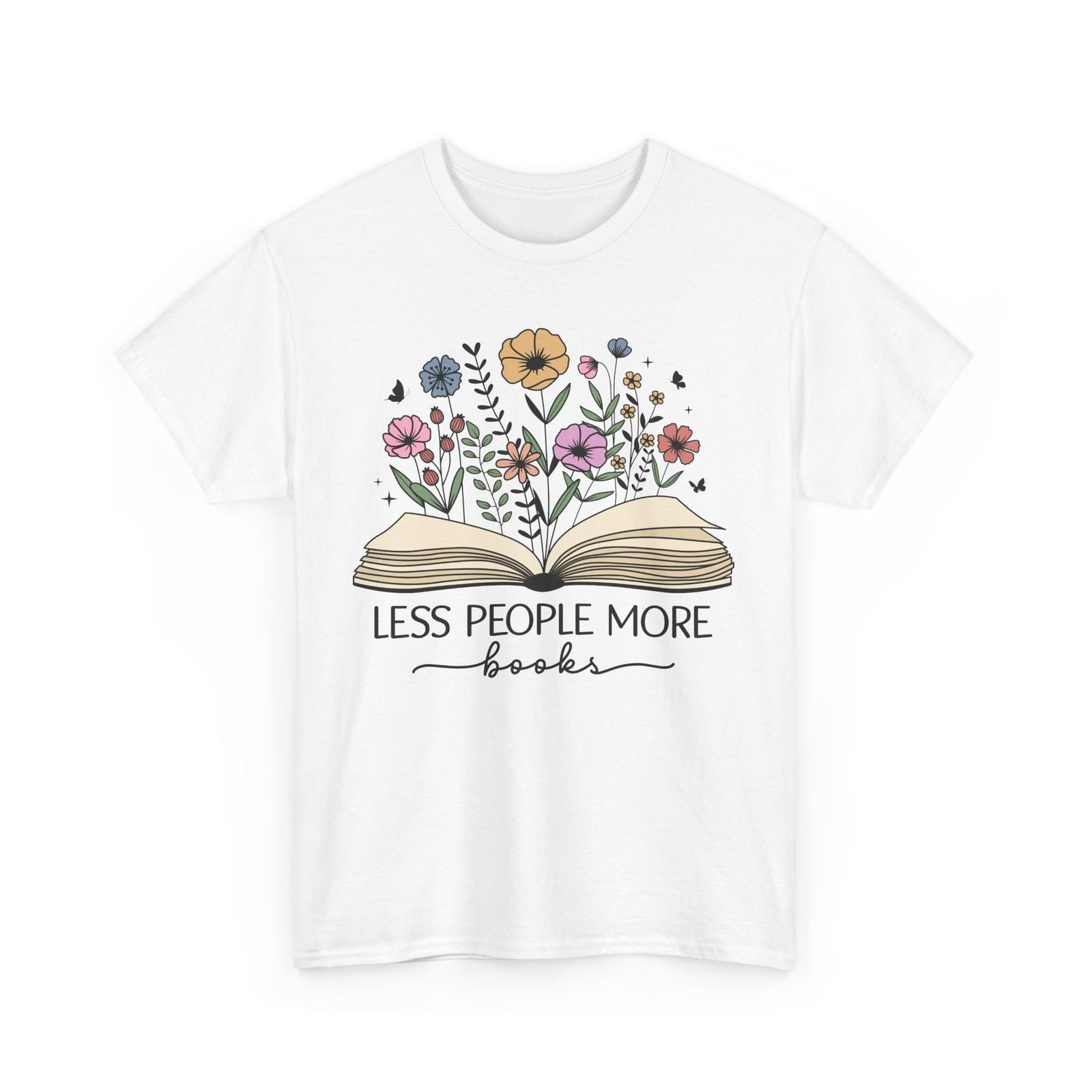Книжная футболка | Смешная футболка для чтения | Футболка «Меньше людей, больше книг» 3XL
