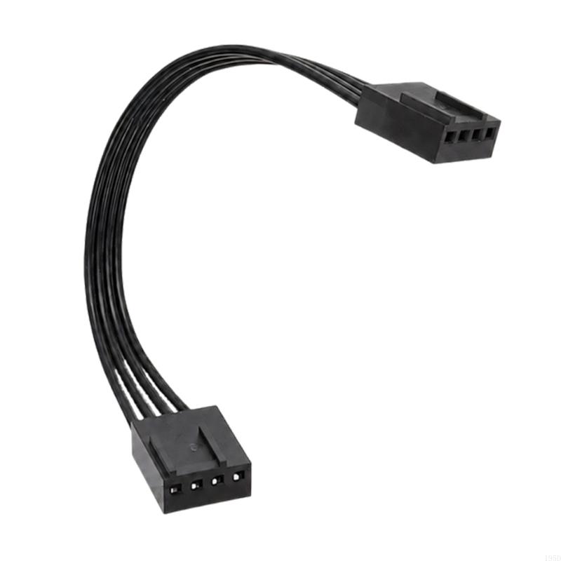 4Pin Male To Male PWMs Fan Extension Cable Flat Black PVC Wire For Computer Cooling System