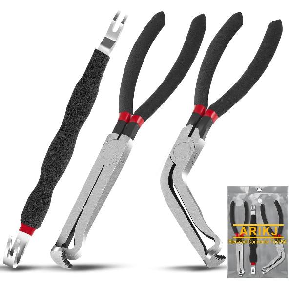 3Pcs Electrical Disconnect Pliers 37960, 60 Degree Electrical Connector Pliers 37980,Electrical Connector Separator 13120, Electrical Wiring,