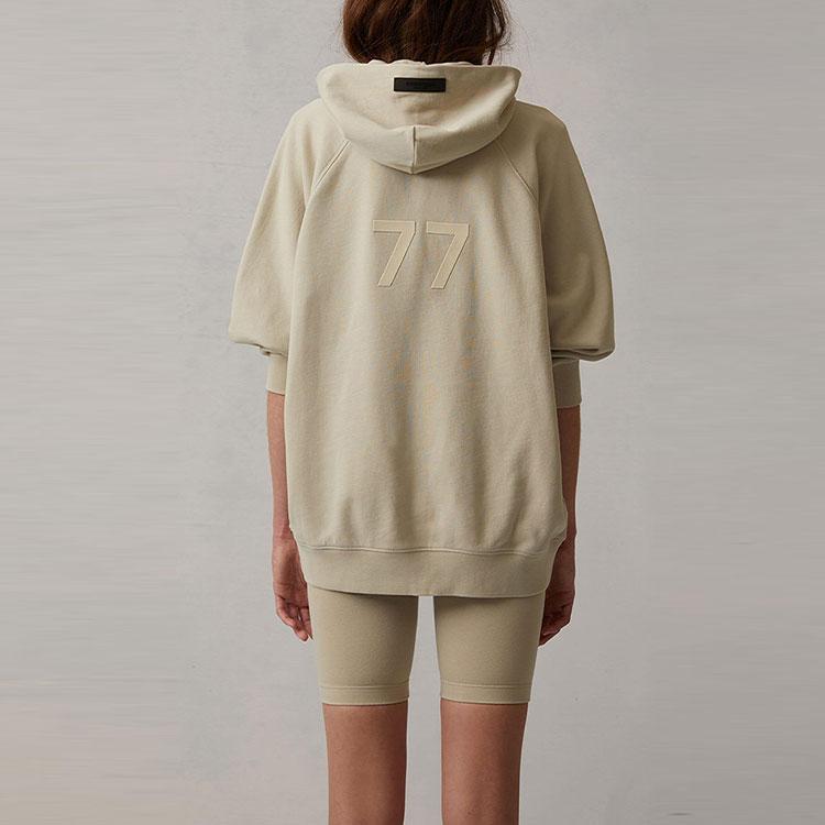 Fear of God Essentials 3/4 Sleeve Hoodie Women Hoodie Wheat FOG-SS22-208