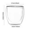 Heat Resistant Double Wall Tea Glass Cup Beer Coffee Handmade Creative Cold Beverage Transparent Drinkware Home Drinking Cup