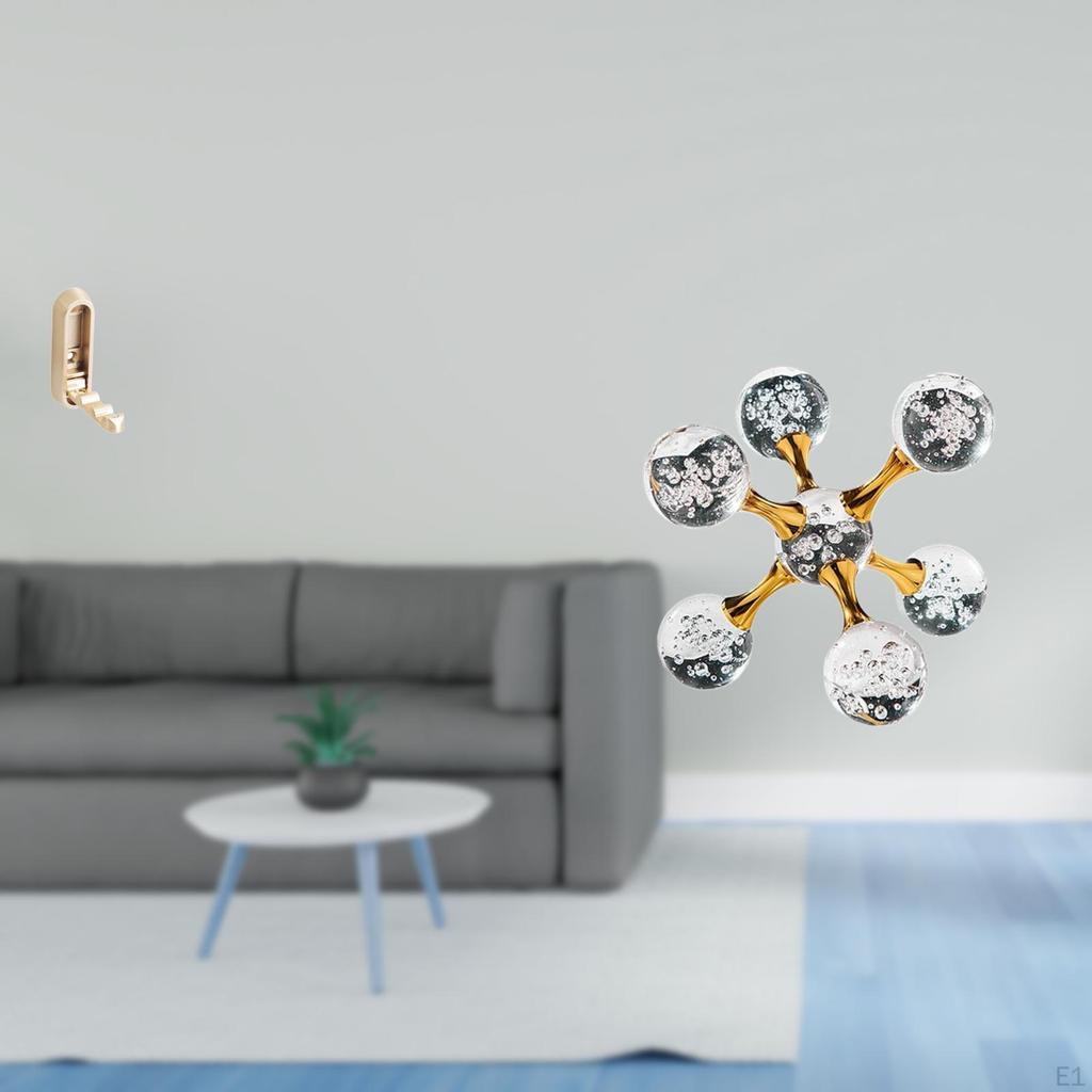 Folding Wall Hook Organizer with Bubble Sphere Figurine Modern Decorative Sculpture for Bathroom