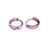 Exquisite Russian Purple Gold Single Zircon Earbone Buckle, Simple And Exquisite Rose Gold-Plated Diamond-Set Single-Row Earrings For Women