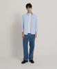 Binpolmen Tuck Wide Denim Pants Blue