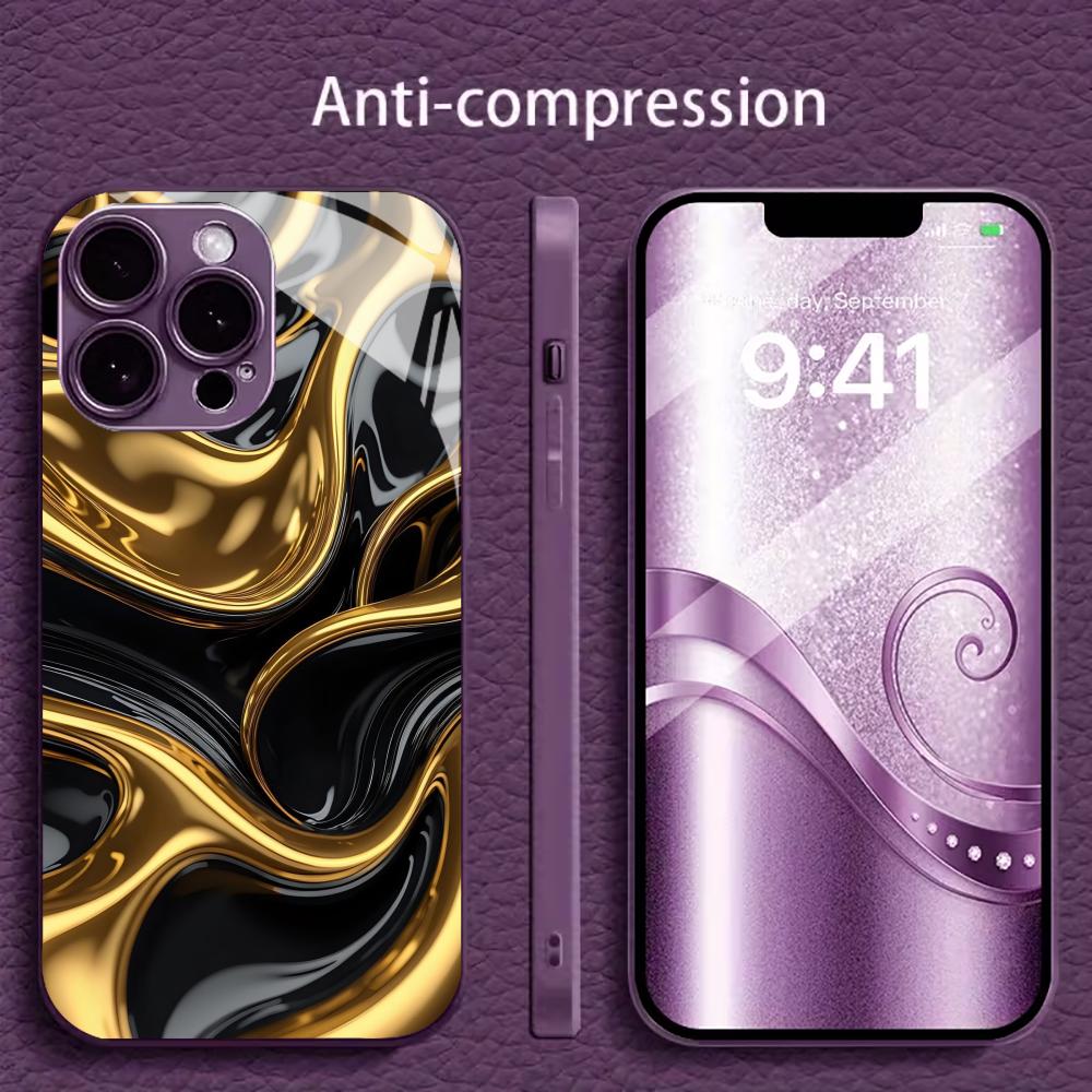 Hot Topic New Hot-selling Protective Case Phone Case Metallic Paint Glass PhoneCase for iPhone 17 16 15 14 13 12 11pm Pro Plus