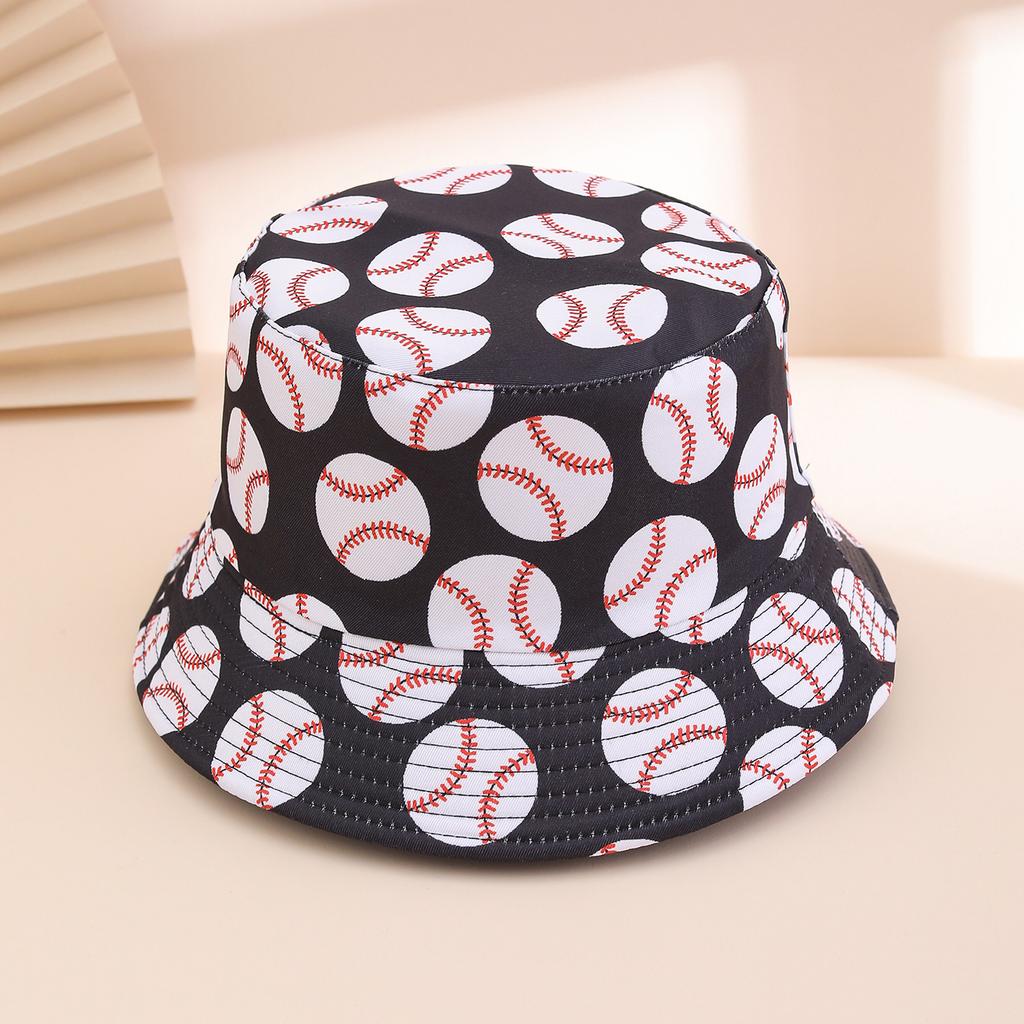 Trendy Fashion Reversible Fisherman Hat Full Print Sports Flat Top Sunshade Bucket Cap Suitable for Outdoor Travel