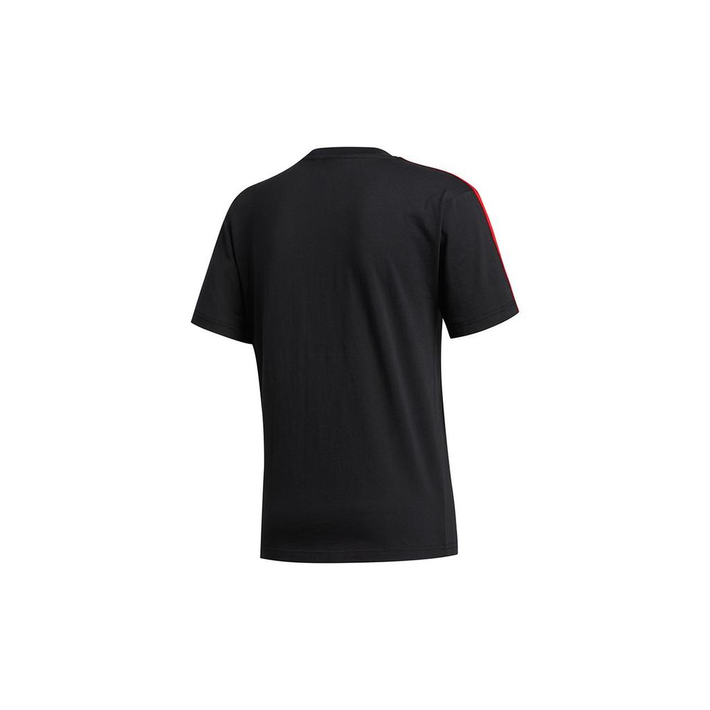 Adidas Originals Trefoil Stripe Circle Sports Short Sleeve T-Shirt Men Tops Black GD2123