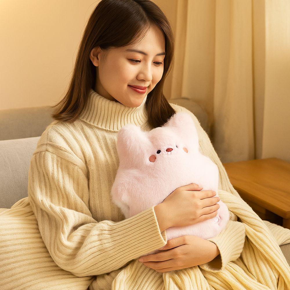 PVC Plush Hand Warmer Cartoon Hand Foot Warmer Portable Water Injection Bag  Women Period