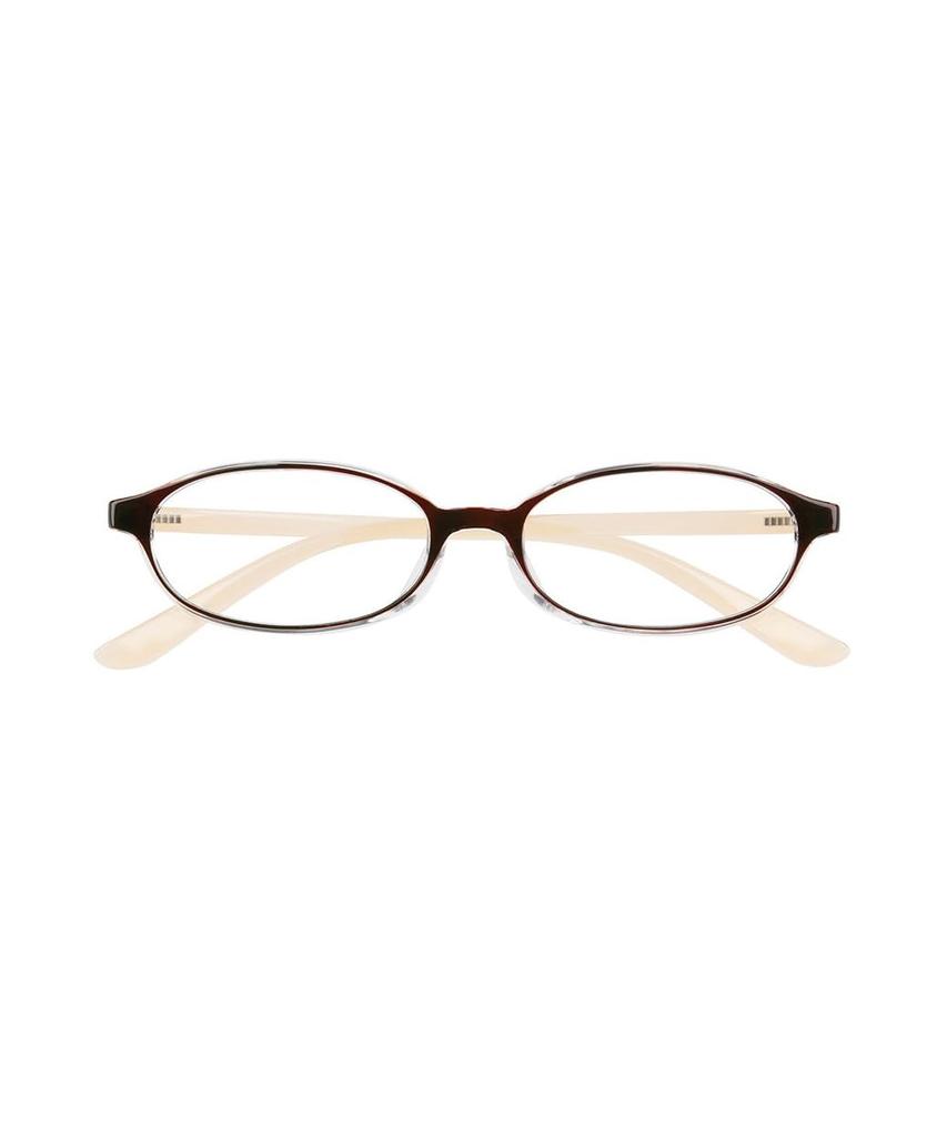 Oval Lightweight Reading Glasses Stylish Portable Senior Glasses for Women [Zoff] +1.00 (Brown) ZT231R04_10R1 ZT231R04-10R15116-138