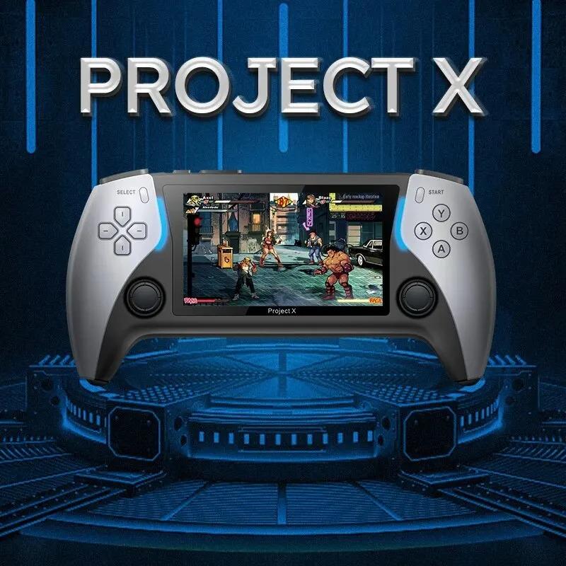 

Coopreme New Project X 4,3-дюймовый IPS-экран высокой четкости, портативная игровая консоль с поддержкой PS1 Arcade HD-выход для двух джойстиков белый
