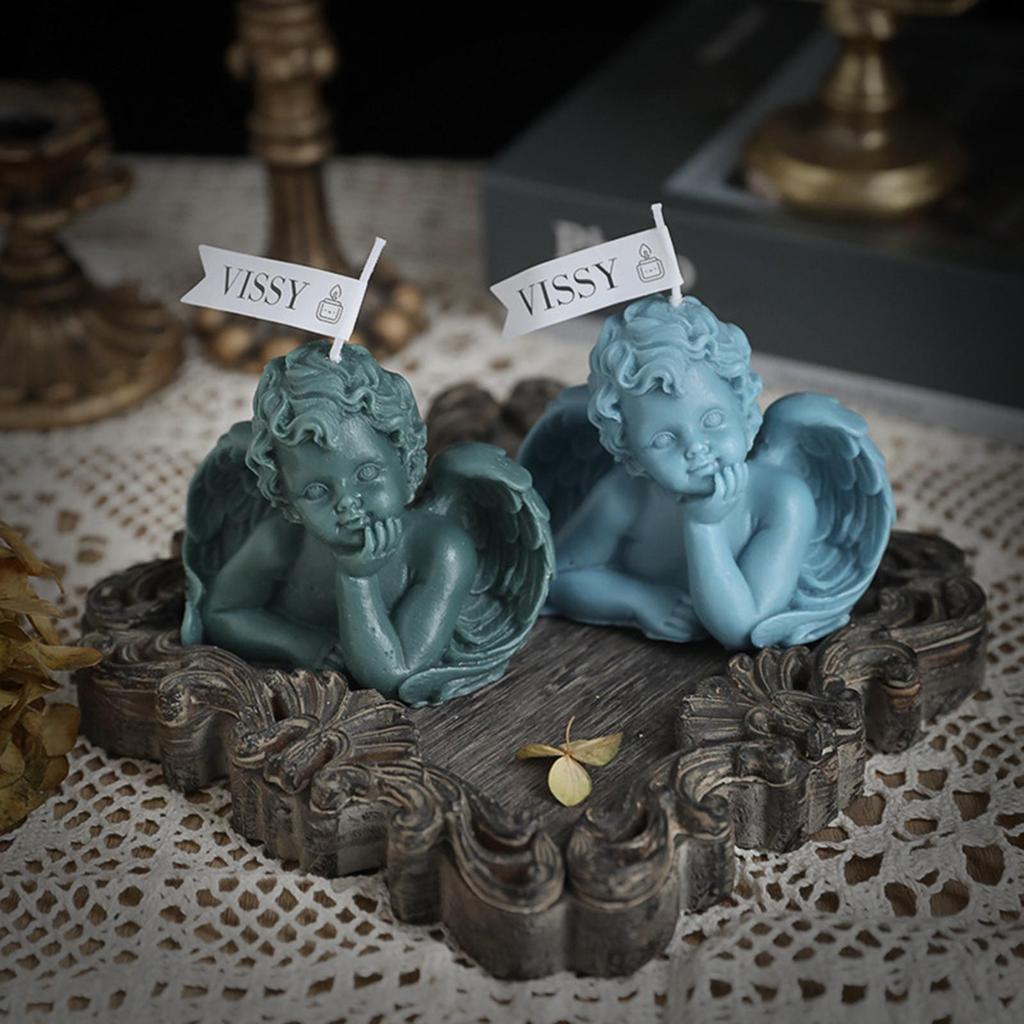 3D Cute Angel Candle Decorative Candle Bathroom Birthday Holiday Gifts 