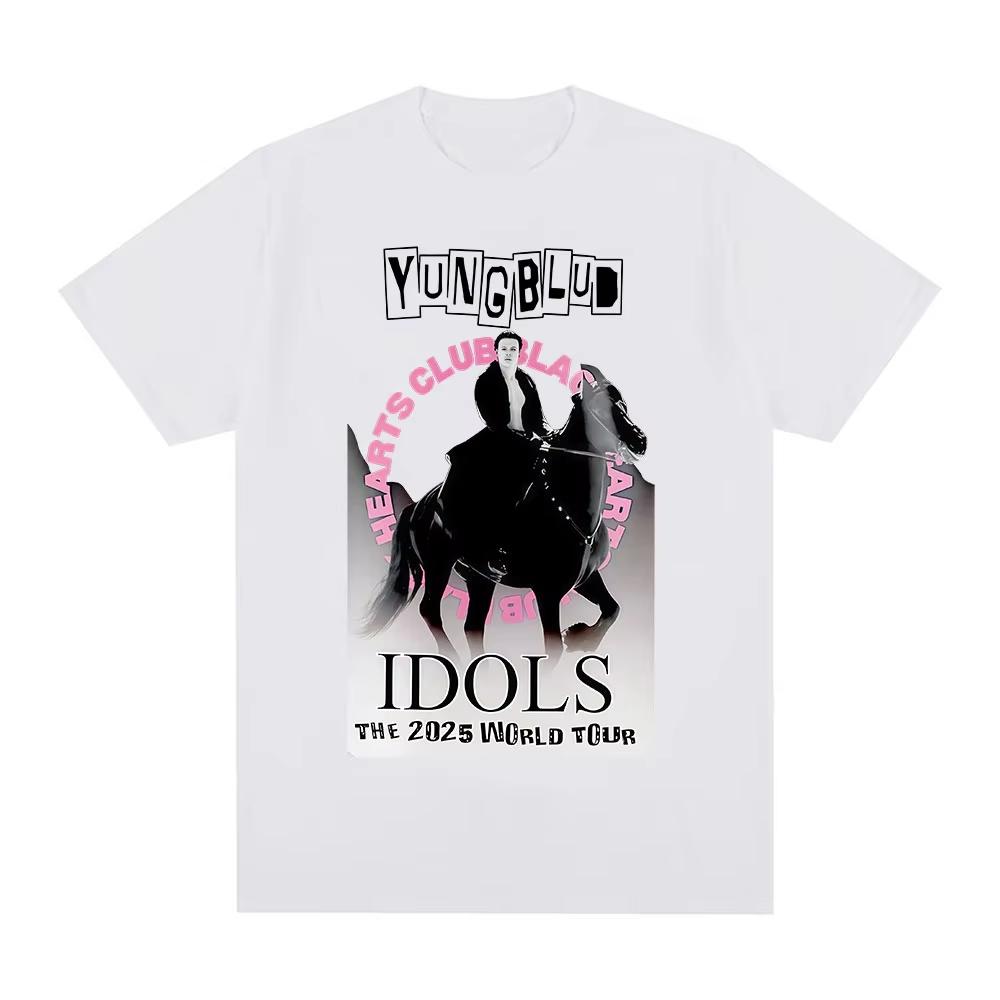 

Yungblud IDOLS Мерч Футболка Мужская Женская Одежда Мода Рок Уличная Футболки с коротким рукавом Летняя Повседневная Хлопковая Оверсайз Футболка L