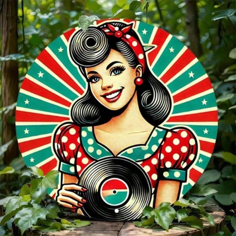 

Vintage European Retro Metal Wall Poster, Home Decor for Disc