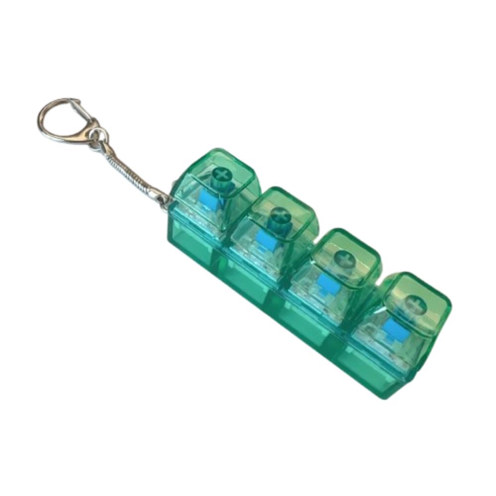 Funny Crystal Keycap Pendant Luminous Mechanical Keyboard Keychain  Holiday Gift