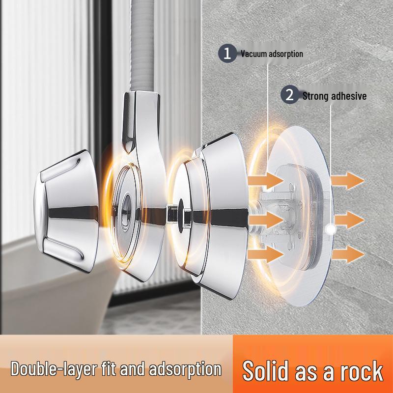 Adjustable No-Drill Shower Head Holder