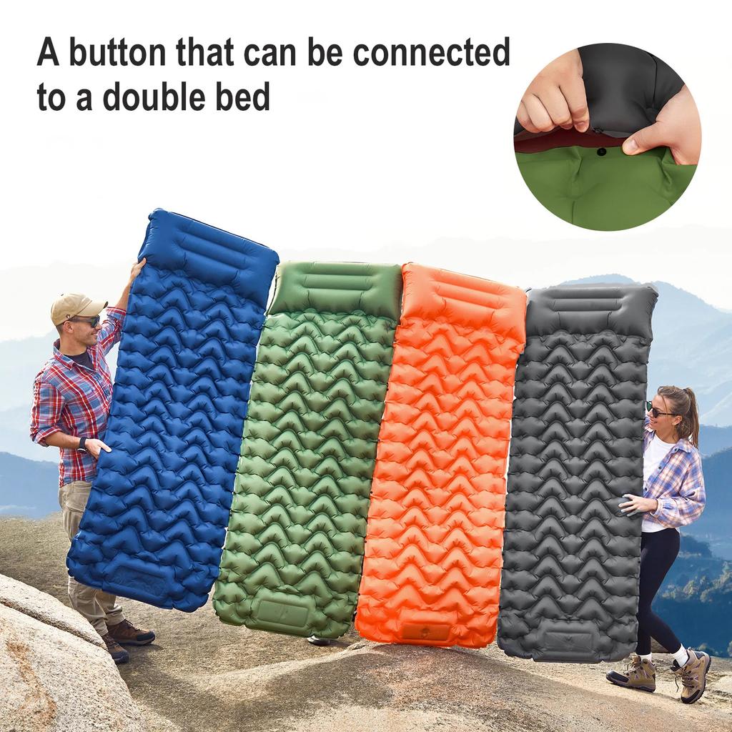 Portable TPU Inflatable Camping Mattress, Moisture-Proof