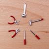 1:12 Scale Dollhouse Mini Alloy Tool Set: Hammer, Screwdriver, Pliers, Wrench